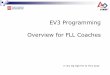 EV3 Programming Overview for FLL Coaches€¦ · • Jason will walk through a slide set for programming the EV3 robot • This call is meant to present Basic programming, not advanced