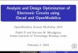 Analysis and Design Optimisation of Electronic Circuits ... · Analysis and Design Optimisation of Electronic Circuits using Oscad and OpenModelica OpenModelica Annual Workshop 2015