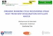 ORGANIC RANKINE CYCLE RECOVERING STAGE …...Mohammed Al-Weshahi Alexander Anderson Guohong Tian ORGANIC RANKINE CYCLE RECOVERING STAGE HEAT FROM MSF DESALINATION DISTILLATE WATER
