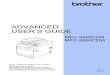 ADVANCED USER’S GUIDE...ADVANCED USER’S GUIDE MFC-9460CDN MFC-9560CDW Not all models are available in all countries. MFC-9560CDW (in USA): Please go to the Brother Solutions Center