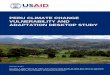 Peru Climate Change Vulnerability and Adaptation Desktop Study · 2015-04-30 · Peru Climate Change Vulnerability and Adaptation Desktop Study . 3 . categories: extensive agriculture