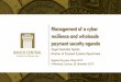 Management of a cyber resilience and wholesale payment … · 2020-02-04 · Management of a cyber resilience and wholesale payment security agenda Ángel González Tejada Director