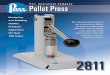 burning samples in pellet form · 2017-12-23 · 2811 Pellet Press The Parr 2811 Pellet Press provides a convenient means for compressing powdered materials into pellet or tablet