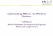 Implementing NFS on the Windows Platform - Red Hatpeople.redhat.com/...NFS-Windows.jbiseda.20100921.pdfImplementing NFS on the Windows Platform Jeff Biseda Senior Software Development