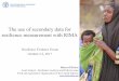 The use of secondary data for resilience measurement with RIMA use of... · 2019-12-19 · The use of secondary data for resilience measurement with RIMA Resilience Evidence Forum