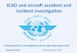ICAO and aircraft accident and incident investigation · 2018-08-08 · •Manual of Aircraft Accident and Incident Investigation (Doc 9756) –Part I — Organization and Planning