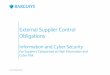 External Supplier Control Obligations · external and internal networks may be compromised by threat actors. 14. Perimeter Defence The Supplier must maintain an inventory of external