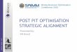 POST PIT OPTIMISATION STRATEGIC ALIGNMENT · 2016-12-20 · •Pit optimisation is a iterative process further future analysis after the initial pit optimisations can add strategic
