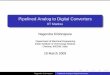 Pipelined Analog to Digital Converters - IIT ... Pipelined Analog to Digital Converters IIT Madras Nagendra