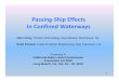 Passing Ship Effects In Cfi dC onfined WtW aterways...Passing‐Ship Effects In Confined Waterways Passing Ship Forces and Moments Have Now Been Analyzed By Computer Program for :