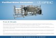Purified Water Generation - ipec-inc.com Purified Water... · IPEC Purified Water Generation Systems are designed to produce compendial water for industries where supply dependability