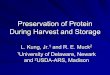 Preservation of Protein During Harvest and Storage...Preservation of Protein During Harvest and Storage L. Kung, Jr.1 and R. E. Muckand R. E. Muck2 1University of Delaware, Newark