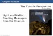 Light and Matter: Reading Messages from the Cosmosmartens/ASTRO1010-Fall2015/05_Lecture... · 2015-09-23 · • How do we experience light? – Light is a form of energy. – Light