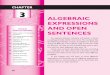 Chapter 3 Algebraic Expressions and Open Sentencesaldentech.wnyric.org/webshare/frizzo/Integrated Algebra 1...CHAPTER 3 88 CHAPTER TABLE OF CONTENTS 3-1 Using Letters to Represent