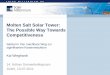 Molten Salt Solar Tower: The Possible Way Towards Competitiveness · 2011-08-23 · Consequently, Solar Millennium’s technology portfolio focuses on Parabolic troughs with molten