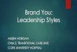 Brand You: Leadership Styles - Cork University Hospital · 2017-06-09 · “The Brand Called You” Tom Peters (1997) Advises leaders and professionals to know themselves, understand