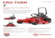 PRO-TURN - AriensCo...LEARN MORE AT GRAVELY.COM SEATING SYSTEM the high-back seat features arm rests, seat isolators and large-diameter steering arms to reduce fatigue and provide