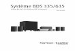 Système BDS 335/635 - Harman Kardon...Système BDS 335/635 6 commandes et connexions du panneau arrière du BDS appuyez sur la bague de volume pour allumer le système BDS. Si le