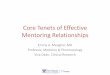 Core Tenets of Effective Mentoring Relationships...Core Tenets of Effective Mentoring Relationships Emma A. Meagher, MD Professor, Medicine & Pharmacology. Vice Dean, Clinical Research