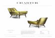 7446-C - Charter Furniture...28.5" 31" 34' 19" 23" 5.5 Depth Height Seat Height Arm Height COM Yardage 7446-C ROSEMARY LOUNGE CHAIR Mid-Century modern designed lounge chair. Upholstered
