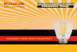 FILAMENT LIGHT BULB COLLECTION - Luminaires Product Description KODAK LED Lamps provide a 360 degree beam angle. Delivering incandescent-like sparkling light effects, LED Filament
