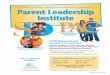 C˜˚˛˚˜˝˙ˆ M˚ˇ˘ ˜ ˇ˝˙ S ˜ D ˇ˘ ˇ Parent Leadership Institute...Parent Leadership Institute C˜˚˛˚˜˝˙ˆ M˚ˇ˘ ˜ ˇ˝˙ S ˜ D ˇ˘ ˇ A CMSD Communications