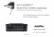 Multi-Port CDMA Gateway - addpac.com · Multi-Port CDMA Gateway High Performance CDMA VoIP Gateway SolutionHigh Performance CDMA VoIP Gateway Solution AP-GS3000 based on AP-N1-CDMA4I