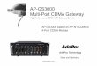 AP-GS3000 Multi-Port CDMA Gateway - AddPac AP-GS3000 Multi-Port CDMA Gateway State-of-art Signaling H.323, SIP, Concurrent Dual Stack Rack Mountable Chassis High Performance RISC CPU