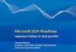 Microsoft SOA Roadmap · 2018-10-15 · Microsoft SOA & BP Roadmap BizTalk Server WCF WF BTS 2006.NET 3.0 BTS 2006 R2.NET 3.5 BTS 2006 R3 Key Themes: Today •Interoperability (WCF,