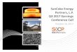 SunCoke Energy Partners, L.P. Q3 2017 Earnings Conference Calls2.q4cdn.com/280787235/files/doc_presentations/sxcp/2017/... · 2017-10-26 · Forward-Looking Statements This slide