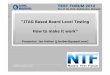 “JTAG Based Board Level Testing How to make it work” · 11/28/2012  · Mandatory Registers TAP Controller Instrument Control Registers BScan Register Control access Instrument