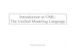 Introduction to UML: The Unified Modeling Language · •UML stands for Unified Modeling Language •The UML combines the best of the best from –Data modeling concepts (entity relationship
