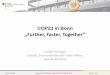 COP23 in Bonn · Dr. Robin MishraAnton Hufnagl Congressional Briefing on International Climate Finance April 11, 2017 COP23 in Bonn Anton Hufnagl, Climate, Environmental and Urban