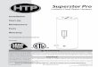 Superstor Pro - HTPSuperstor Pro Indirect Fired Water Heaters Installation Start-Up Maintenance Parts Warranty For Residential and Commercial Use SSP Models 272 Duchaine Blvd. New