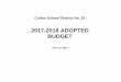 2017-2018 ADOPTED BUDGET - Colton High School · 2017-07-05 · 2017-2018 ADOPTED BUDGET June 12, 2017. COLTON SCHOOL DISTRICT 53 ... Resolution Adopting the Budget, Making Appropriations,