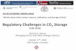 Regulatory Challenges in CO2 Storage · Proxy Advisors and Climate Change • The SE [s upcoming roundtable on the proxy process and the role of proxy advisory firms, coupled with