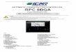 AUTOMATIC POWER FACTOR CONTROLLER RPC 8BGA€¦ · AUTOMATIC POWER FACTOR CONTROLLER RPC 8BGA (Code A25060046411000) WARNING! Carefully read the manual before the installation or