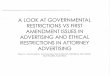 lehighbar.orglehighbar.org/wp-content/uploads/2019/09/9-18-2019... · restrictions vs first amendment issues in advertising and ethical restrictions in attorney team v ... advertisements
