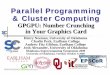 Parallel Programming & Cluster Computingsymposium2009.oscer.ou.edu/Symposium2009_Tutorial/... · 5 Parallel Computing: GPGPU OK Supercomputing Symposium, Tue Oct 6 2009 Accelerators