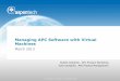 Managing APC Software with Virtual Machines · Back Ups – Three strategies Follow vendors suggestion on backups Use snapshots ... Rajalingam Ramachandran - Reliance Mumbai - "Advanced