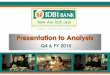 Q4 & FY 2015 - IDBI Bank · Analyst Presentation - Q4 & FY15 2 Disclaimer: Certain statements contained in this presentation may be statements of future expectations and other forward-looking