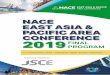 NACE EAST ASIA & PACIFIC AREA CONFERENCE 2019 FINAL …resources.nace.org/Events/eapa/2019/EAPAC_2019_Final... · 2019-10-31 · 2 NACE East Asia & Pacific Area Conference Final Program