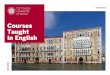 Courses Taught in English · courses taught in english - 9 course name with programme of study level credits code campus /site english literature 3 mod.1 ba 6 lt003p venice english