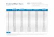 National Plan Rates · 1. Find the age rows in the plan column and circle the rates for: You Your spouse Your 3 oldest children under age 21 (all are covered, but only the oldest
