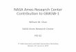 NASA Ames Research Center Contribu4on to GMGW-1 · NASA Ames Research Center Contribu4on to GMGW-1 William M. Chan NASA Ames Research Center PID 02 1st AIAA Geometry and Mesh Generaon
