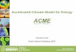 Accelerated Climate Model for Energy · Accelerated Climate Model for Energy “ACME” ... Climate Modeling Integrated Assessment (3 managers) Environmental System Science . Terrestrial