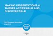 Making Dissertations and Theses Accessible and Discoverable€¦ · Education Linguistics ... Library of Congress recognizes UMI as offsite repository of Digital Dissertation Library
