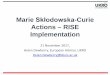 Marie Skłodowska-Curie Actions – RISE Implementation · 2019-05-30 · •Early-Stage Researchers (ESR), Experienced Researchers (ER) & managerial, technical, administrative staff