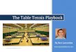 The Table Tennis Playbook · abbreviations used to refer to certain tactics or drills. The Table Tennis Playbook is intended to be a comprehensive training manual for table tennis