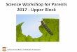 Science Workshop for Parents 2017 - Upper Block · 2017-04-11 · Science Workshop for Parents 2017 - Upper Block ... Cell system* Electrical system Energy forms* and uses (Photosynthesis)